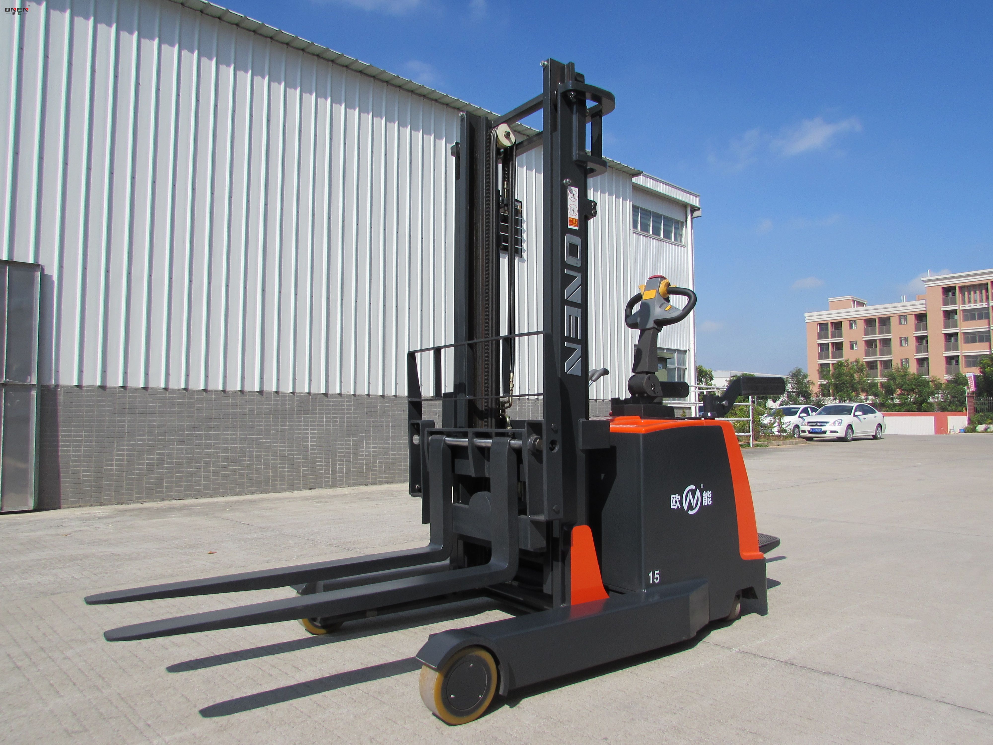 China ONEN Factory Wholesale Stand-up Compact Electric Reach Truck Forklift