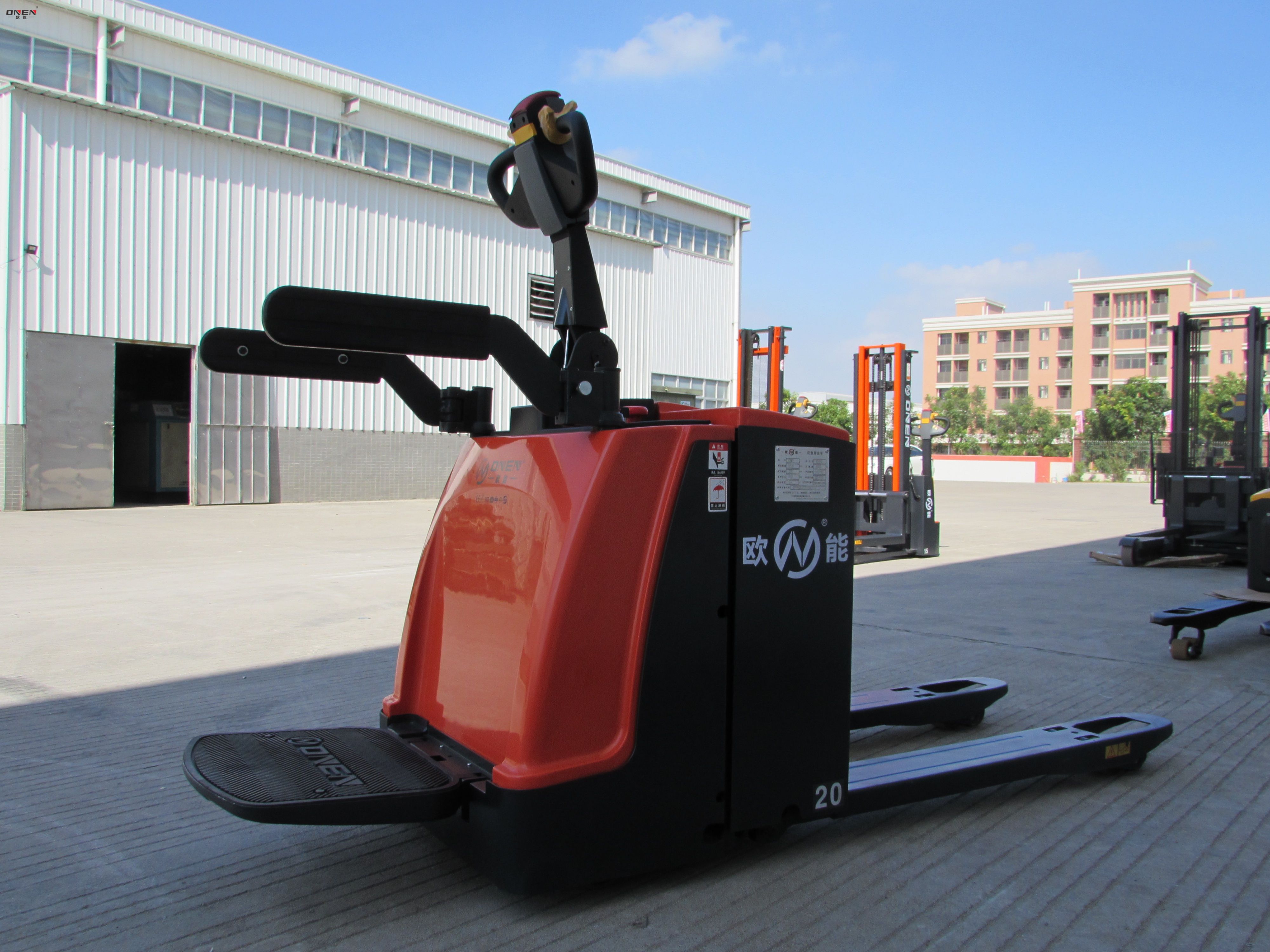 stand on electric reach truck