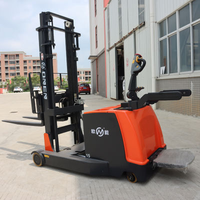 China Factory Price OEM/ODM 1000kg-2000kg Warehouse Industrial High-Quality Stacking Height Electric Stand on Reach Truck Forklift with CE and ISO14001/9001
