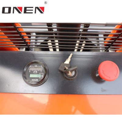 Onen 1500kg Iron and Plastic Film Warehouse Electric Pallet Stacker