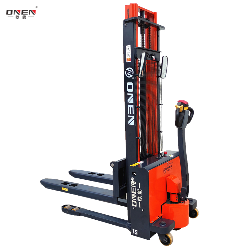 Factory Produce OEM Wholesale MHE 24V Battery Electric Operated Industrial Pallet Stacker for Sale in Vietnam Russia Ukraine Brazil Mexico