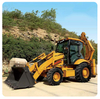 Backhoe loader for construction site front bucket heavy duty excavator loader equipment work