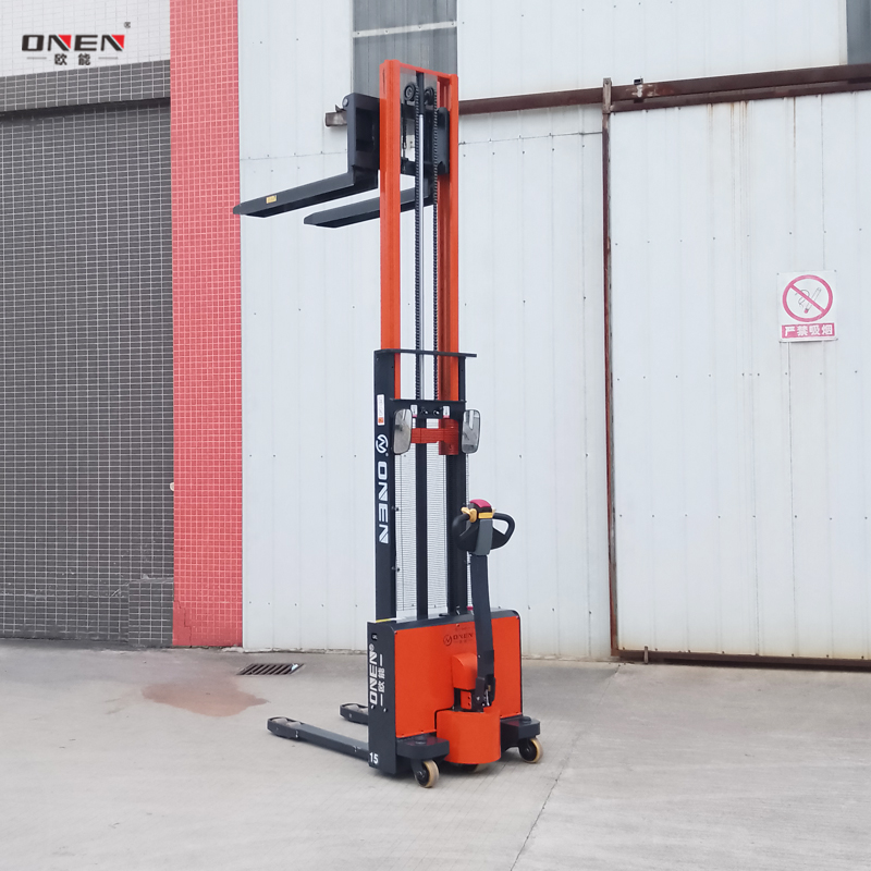 China Factory 1500kg 2500mm Lifting Equipment Full Electric Powered Pallet Stacker Forklift for Sale Vietnam Ukraine Russia Chile Brazil Wholesale
