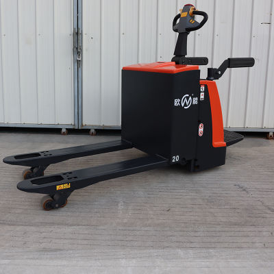 Stand-on Type Platform Electric Pallet Truck Used in Large Warehouse