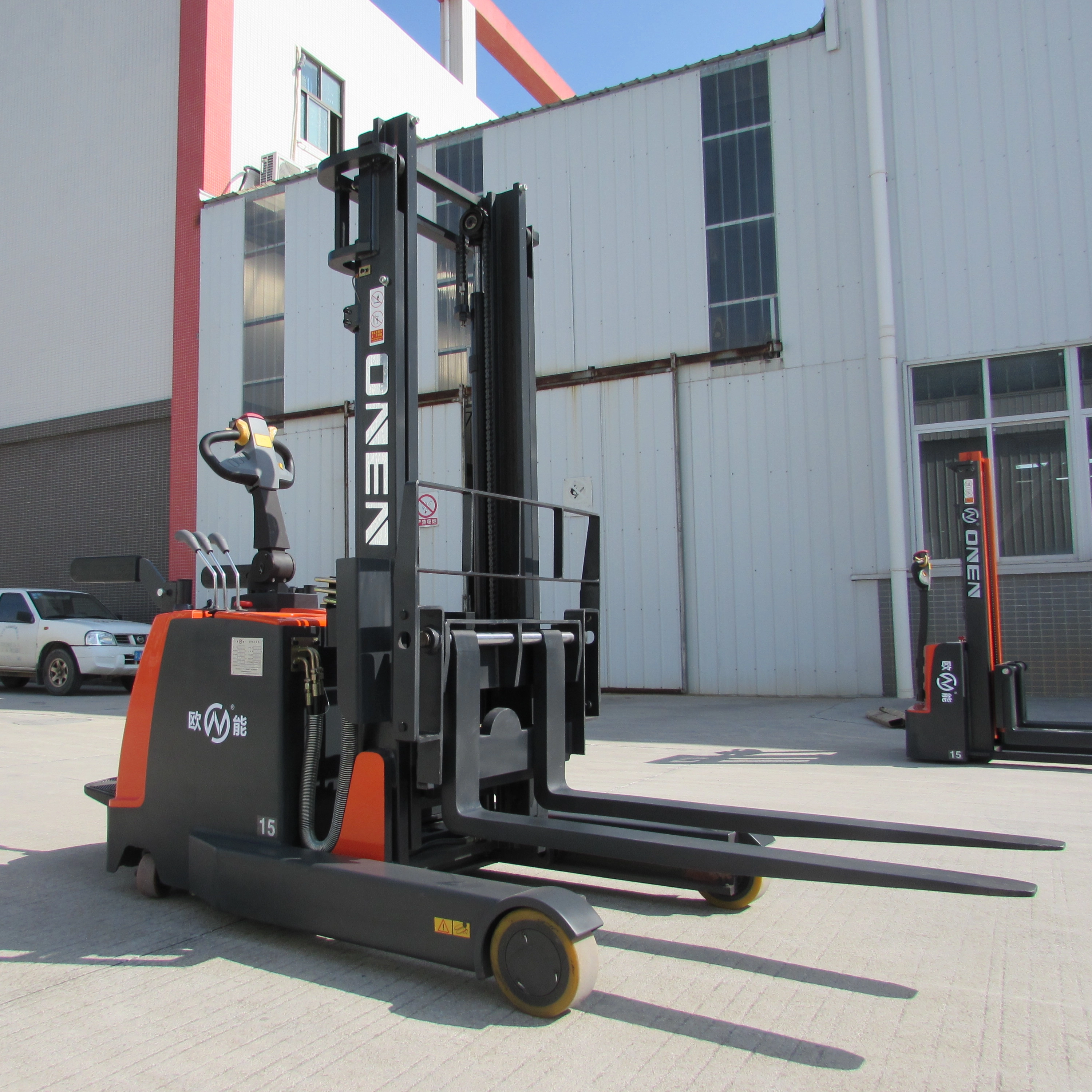 ONEN CQD-A Factory Wholesale Stand-up Compact Electric Reach Truck Forklift