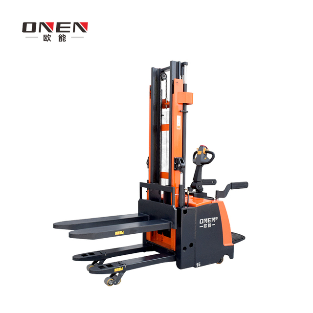 ONEN CDDD Stand-on Double Lift Electric Pallet Stacker Factory Direct Sales