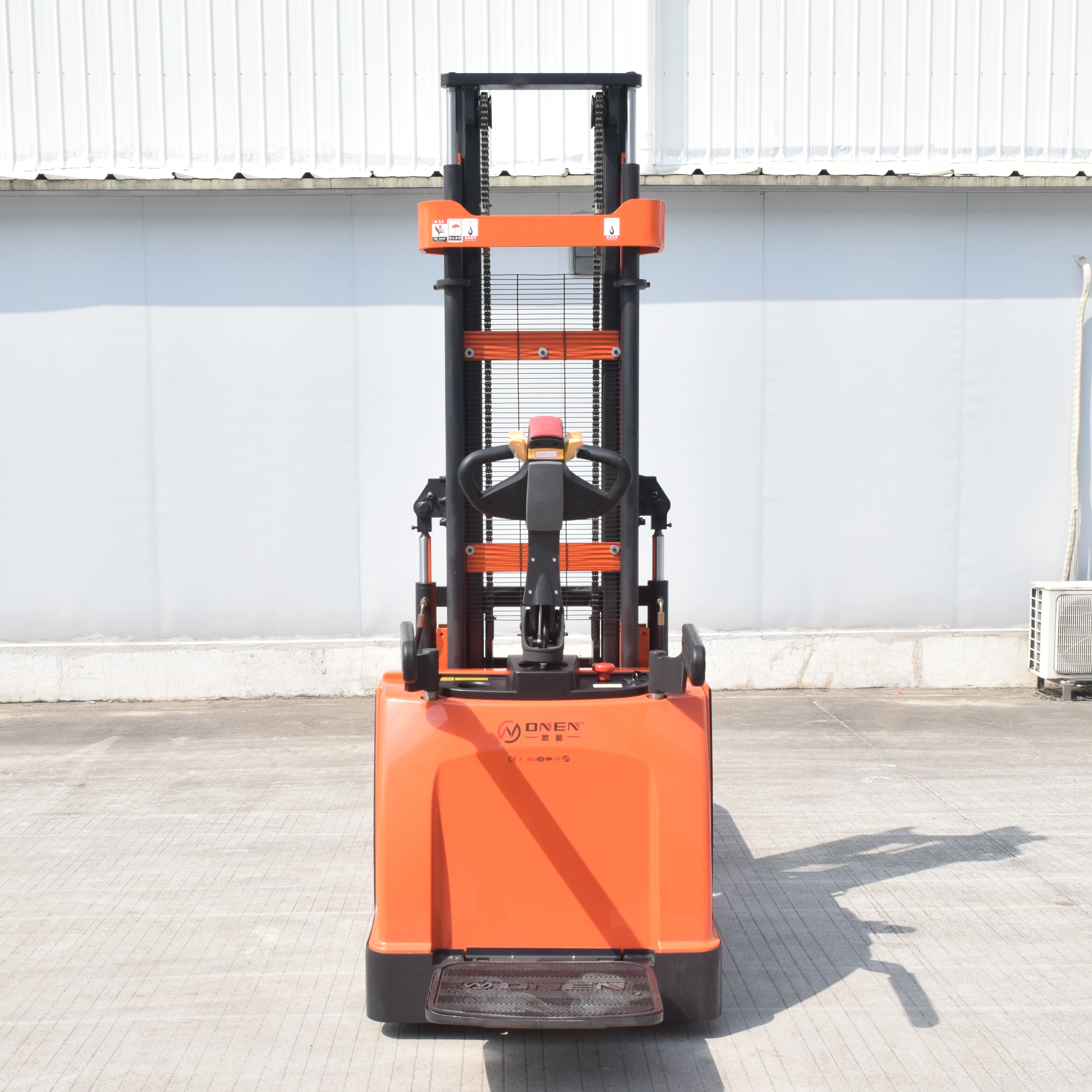 ONEN CDDD Stand-on Double Lift Electric Pallet Stacker Factory Direct Sales