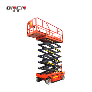 ONEN Manufacturer Electric Scissor Lift AC Motor Aerial Platform Hydraulic Self-Propelled Scissor Lift with 6/8/10/12m Move Aerial Working Platform