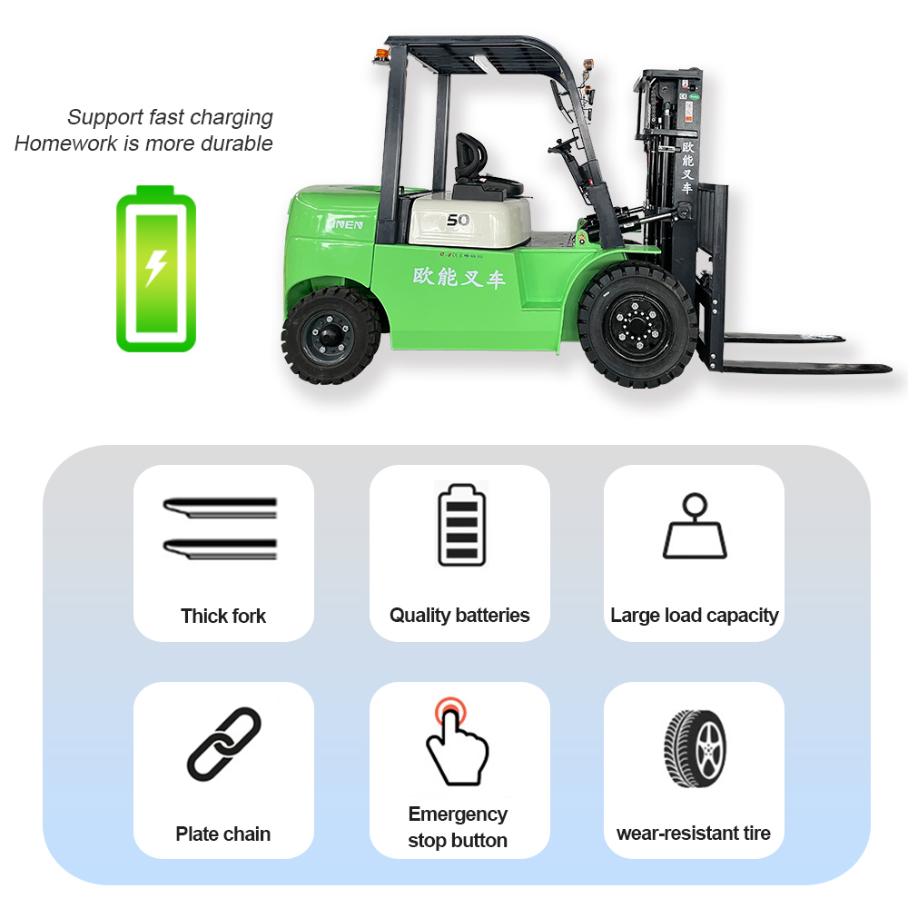 Counterbalanced Electric Forklift CPDD-L-5045, 5000kg , 4500mm , 80VLi-Ion